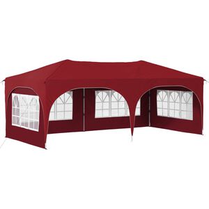 vidaXL Pop-up Party Tent Burgundy 575 x 288 x 245 cm Oxford Fabric