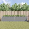 vidaXL Planter Light Grey 385 x 100 x 75 cm Galvanised Steel