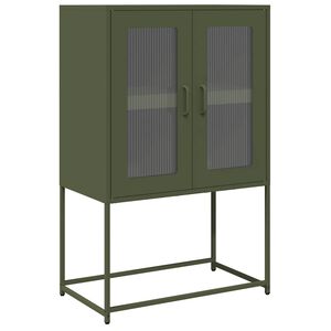 vidaXL Highboard Olive Green 68x39x107 cm Steel
