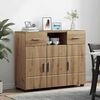vidaXL Wooden Cabinet Artisan Oak 88.5 x 30.5 x 73 cm Engineered Wood
