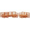vidaXL Garden Lounge Set 10 pcs Wax Brown Solid Pine Wood