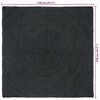 vidaXL Area Rugs Square Dark Grey 120 x 120 cm Jute