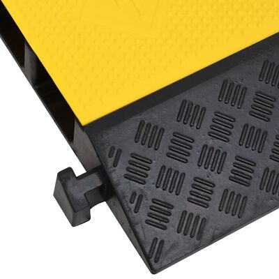 vidaXL Cable Protector Ramps with 2 Channels 2 pcs 100 cm Rubber