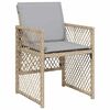 vidaXL Garden Dining Set 9 pcs Beige Poly Rattan