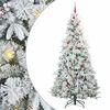 vidaXL Artificial Hinged Christmas Tree White 240 cm PE and PVC