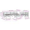 vidaXL 8 Piece Garden Lounge Set Solid Wood Douglas