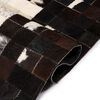 vidaXL Rug Genuine Leather Patchwork 80x150 cm Square Black/White