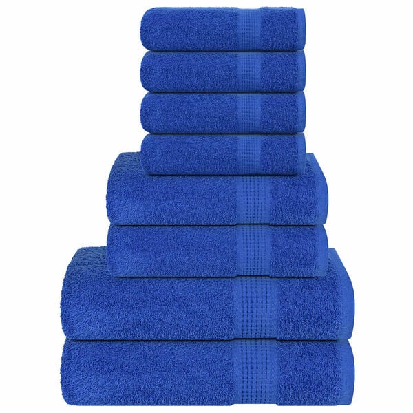 vidaXL 8 Piece Towel Set "FROGN" Blue 360 gsm
