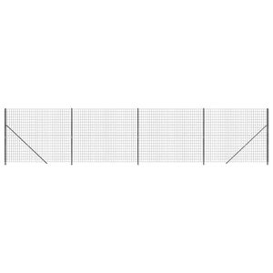 vidaXL Wire Mesh Fence with Flange Anthracite 1.8x10 m