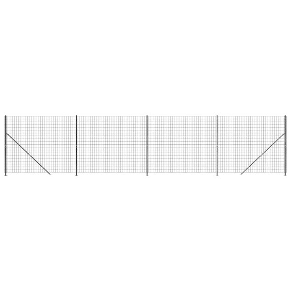 vidaXL Wire Mesh Fence with Flange Anthracite 1.8x10 m