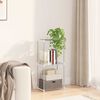vidaXL Tubular Shelf with Storage White 42.5 x 27 x 91.5 cm Aluminium