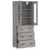vidaXL Highboard Grey Sonoma 69.5x34x180 cm Engineered Wood