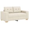 vidaXL Sofa 2 pcs Beige Linen
