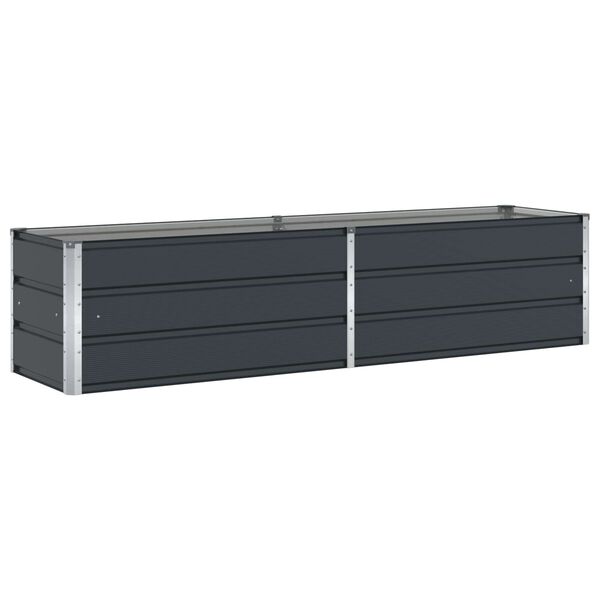 vidaXL Planter Anthracite 195 x 50 x 45 cm Galvanised Steel