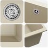 vidaXL Sink Beige 370 x 460 mm 80% Quartz and 20% Resin