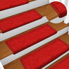 vidaXL Stair Mats 30 pcs 65x21x4 cm Red Rectangular Edge