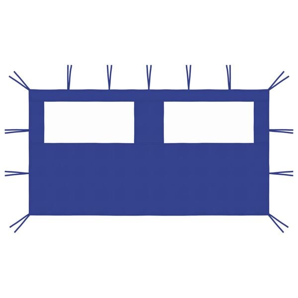 vidaXL Gazebo Sidewall with Windows 4x2 m Blue