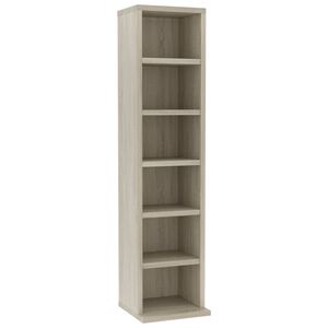 vidaXL CD Cabinet | Sonoma oak | Engineered wood | 21x20x88 cm | CD Cabinet
