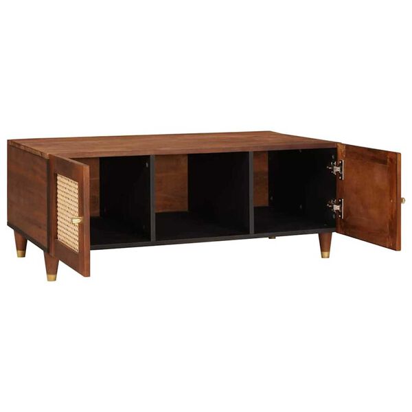 vidaXL Coffee Tables Brown 100 x 54 x 40 cm Cane and solid mango wood