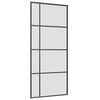 vidaXL Sliding Door with Hardware Set Black 90x205 cm ESG Glass