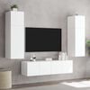 vidaXL TV Wall Cabinet with LED Lights White 60x35x41 cm