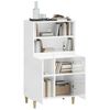 vidaXL Highboard High Gloss White 60x36x110 cm Engineered Wood