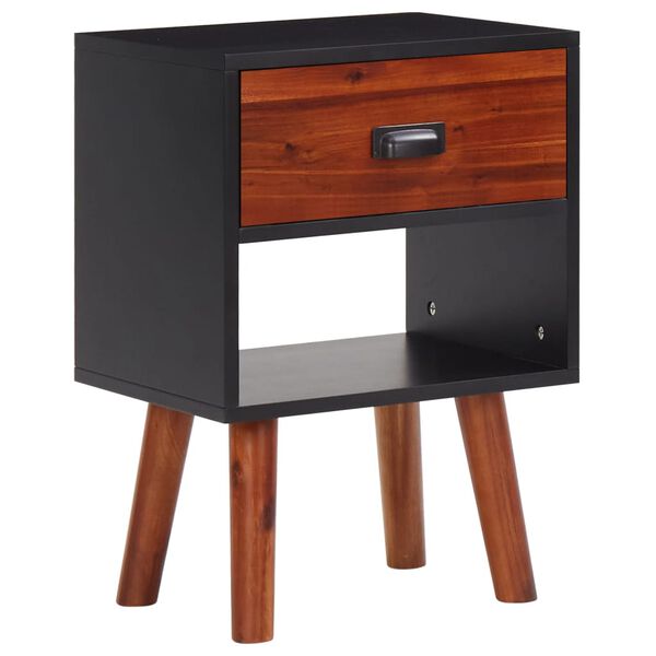vidaXL Solid Acacia Wood Bedside Cabinet 40x30x57 cm