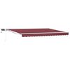 vidaXL Manual Awning Frame with LEDs Burgundy and White 4.5 x 3 m