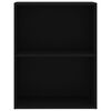 vidaXL 2-Tier Book Cabinet Black 60x30x76.5 cm Engineered Wood