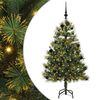 vidaXL Artificial Hinged Christmas Tree with Cones Green 150 cm