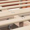 vidaXL Bed Frame Wax Brown 135 x 190 cm Solid Pine Wood