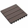 vidaXL Decking Tile 3D Design 11 pcs Dark Brown 30 x 30 cm WPC