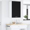 vidaXL Hanging Cabinet with Door Black Oak and White 50 x 31 x 80 cm