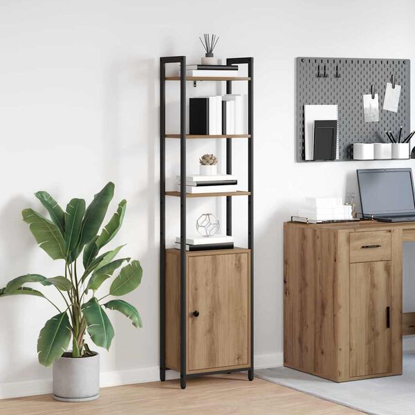 vidaXL Book Cabinet Artisan Oak 40 x 24 x 161 cm Engineered Wood