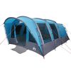 vidaXL Family Tent Tunnel 8-Person Blue Waterproof