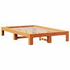 vidaXL Bed Frame without Mattress Wax Brown 120x190 cm Small Double Solid Wood Pine