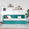 vidaXL Corner Bed Frame with Headboard Turquoise 80 cm x 200 cm Velvet