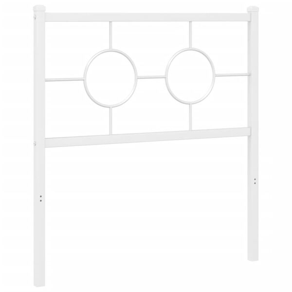 vidaXL Metal Headboard White 80 cm