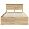 vidaXL Bed Frame Sonoma Oak 135 x 190 cm Engineered wood