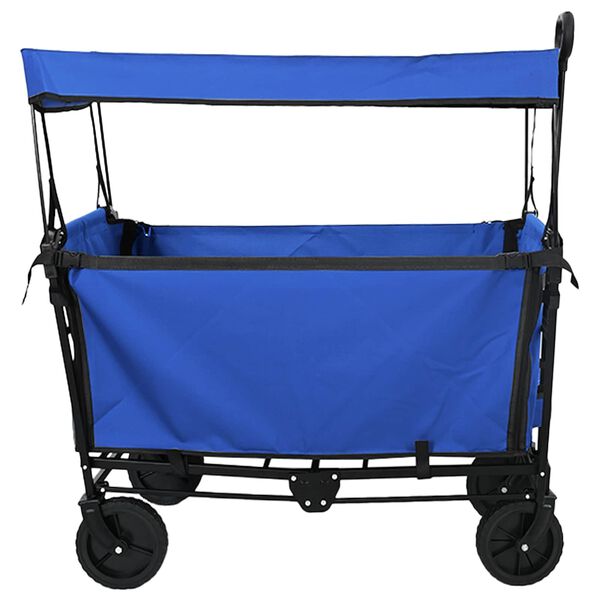 vidaXL Folding Hand Trolley Black 105 x 56.5 x 116 cm Oxford Cloth