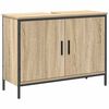 vidaXL Bathroom Furniture Set with Shelf 3 pcs Brown Engineered wood