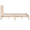 vidaXL Bed Frame without Mattress 150x200 cm King Size King Size Solid Wood Pine