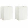 vidaXL Garden Planter 2 pcs White 40 x 30 x 50 cm Cold-rolled Steel