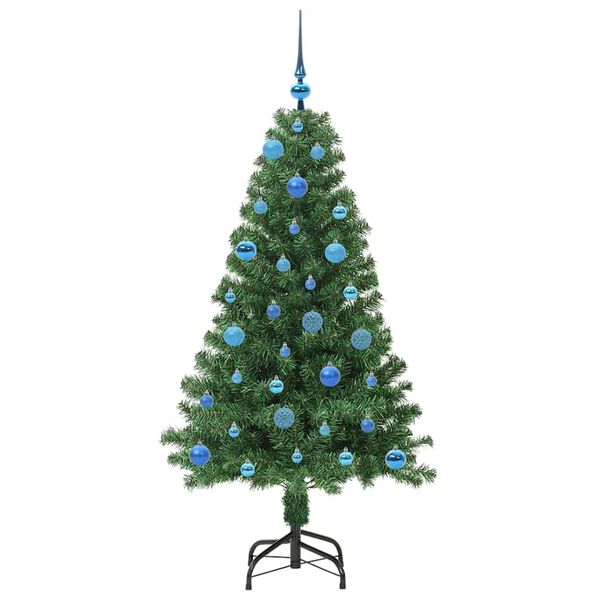 vidaXL Artificial Christmas Tree with 150 LEDs with Stand Green 150 cm
