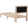 vidaXL Bed Frame with Headboard Brown 75 x 190 cm Solid Pine Wood