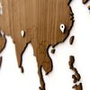 MiMi Innovations Wooden World Map Wall Decoration Exclusive Walnut 130x78 cm
