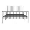 vidaXL Metal Bed Frame without Mattress with Footboard Black 140x190cm