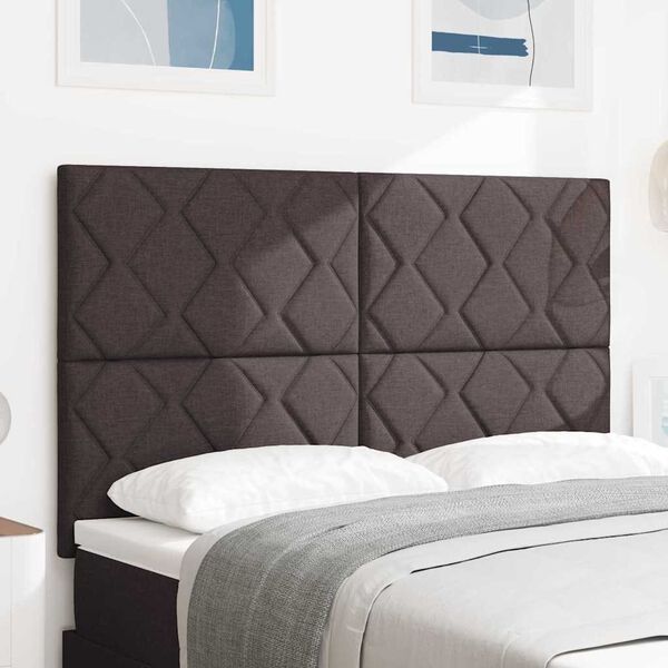 vidaXL Headboard with Headboard Dark Brown 160 cm Faux Leather
