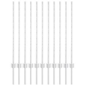 vidaXL Embedded Fence Post 11 pcs Silver 140 cm Powder-Coated Steel