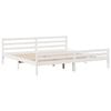 vidaXL Bed Frame with Headboard without Mattress White 200x200 cm